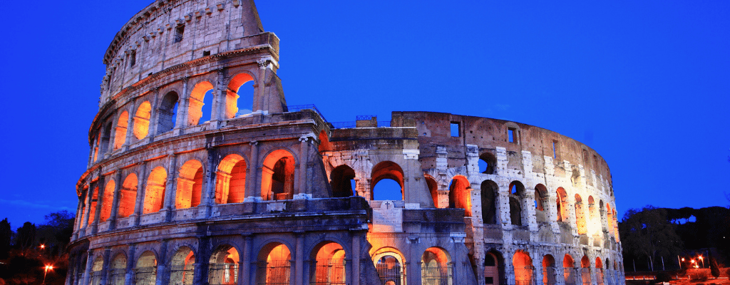 The Colosseum in Rome, Italy – ancient Roman amphitheater and one of the Seven Wonders of the World.
