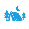 tent icon – shelter for overnight treks