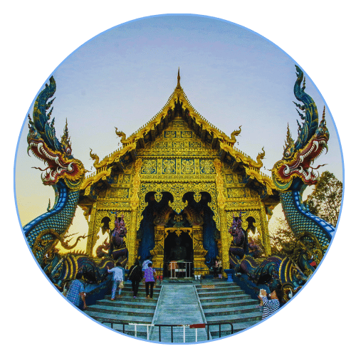 Golden Thai temple at sunset – must-visit place to visit in Bangkok