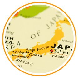 japan detail map with its cities