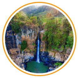 landscape photography of waterfalls Indonesia