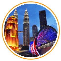 image has a beauty of famous building view in malasyia