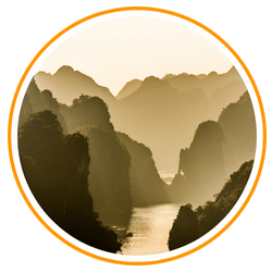 a beautiful view of halong bay vietnam