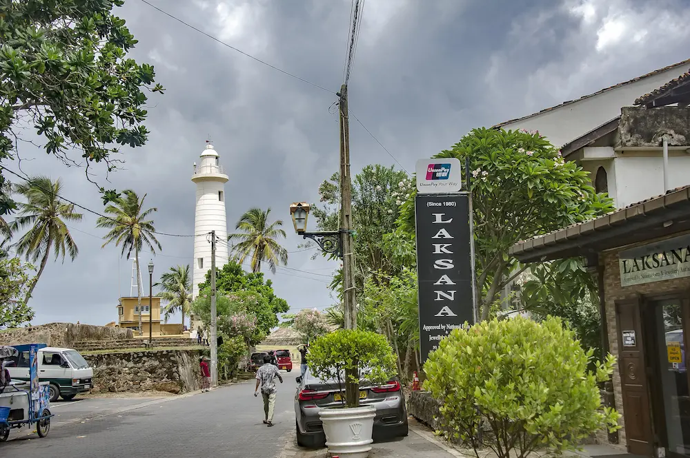 Galle Fort ramparts and lighthouse, Sri Lanka