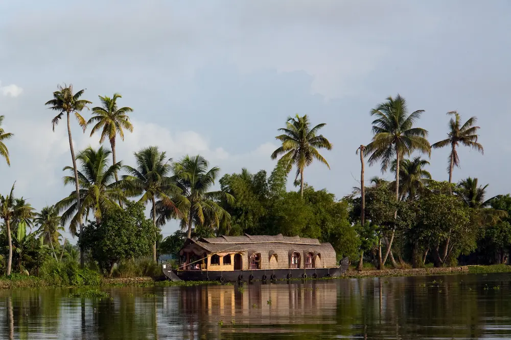 Houseboat on Kerala backwaters, India