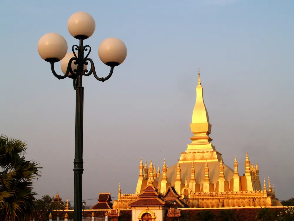 Golden Pha That Luang stupa in Vientiane, Laos
