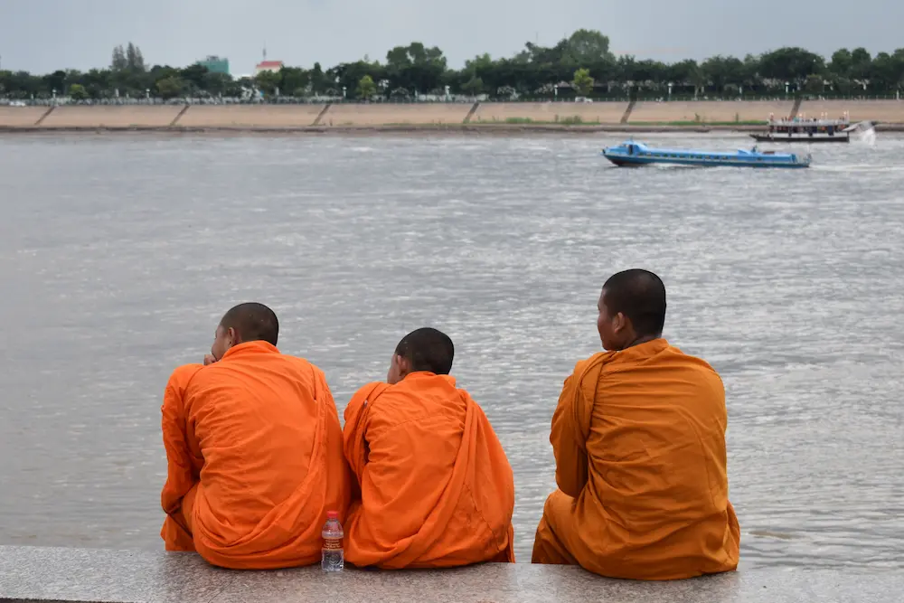 Phnom Penh riverside promenade along the Mekong, Cambodia